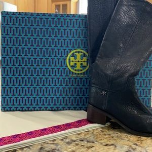 Tory Burch Black Knee-High Fulton Boot | 9